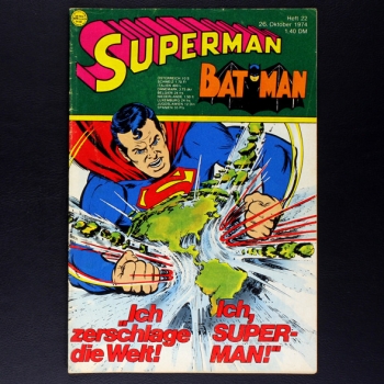 Superman Comic Nr. 22 1974 Comic Ehapa