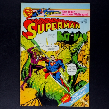 Superman Comic Nr. 15 1981 Comic Ehapa